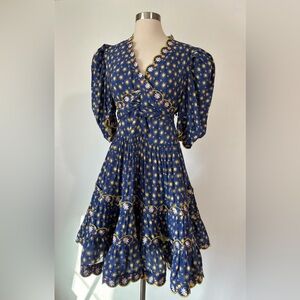 Celia B by Anthropologie Andromeda Dress in Blue Size Large